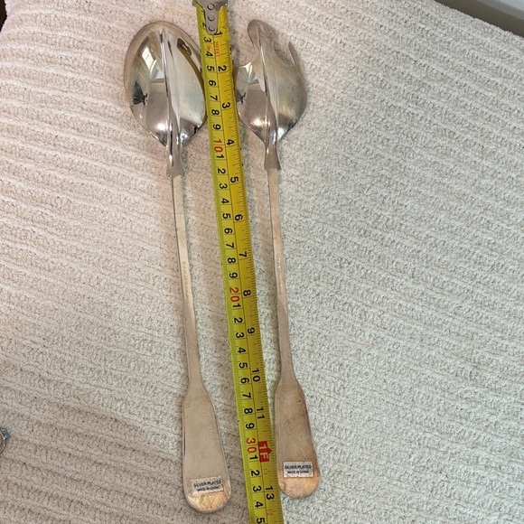 Wallace Silversmiths Elegant Silver Salad Servers - Picture 6 of 6